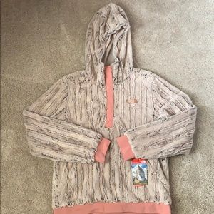 NORTH FACE Faux Fur Pink Pullover Winter Coat